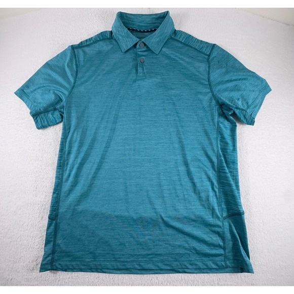 Tommy Bahama Island Zone Mens M Blue Heather Turqouise Golf Performance - Picture 1 of 6